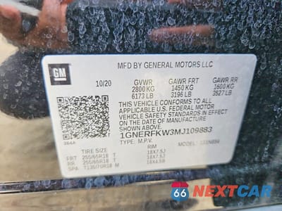 Zdjęcie 12 z 12 samochodu: 2021 CHEVROLET TRAVERSE LS VIN:1GNERFKW3MJ109883 - miniatura