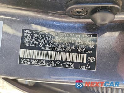 Zdjęcie 12 z 12 samochodu: 2011 TOYOTA COROLLA LE VIN:JTDBU4EE0B9139908 - miniatura