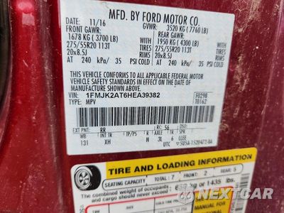 Zdjęcie 13 z 13 samochodu: 2017 FORD EXPEDITION EL LIMITED VIN:1FMJK2AT6HEA39382 - miniatura