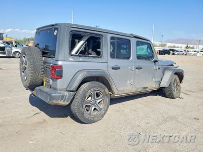 Trzecie zdjęcie samochodu z tyłu: 2018 JEEP WRANGLER UNLIMITED SPORT VIN:1C4HJXDG6JW128628 - miniatura