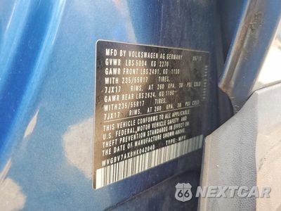 Zdjęcie 13 z 13 samochodu: 2017 VOLKSWAGEN TIGUAN S VIN:WVGBV7AX8HK042040 - miniatura