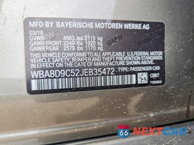 Zdjęcie 12 z 12 samochodu: 2018 BMW 330 XI VIN:WBA8D9C52JEB35472 - miniatura