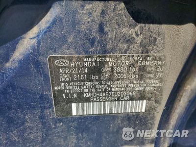 Zdjęcie 12 z 12 samochodu: 2014 HYUNDAI ELANTRA SE VIN:KMHDH4AE7EU203068 - miniatura