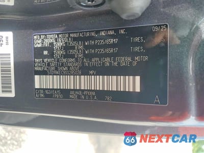 Zdjęcie 13 z 13 samochodu: 2025 TOYOTA SIENNA XLE 8-PASSENGER VIN:5TDYRKEC9SS285028 - miniatura