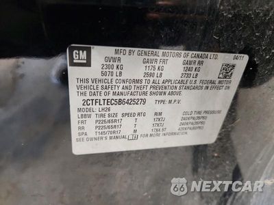Zdjęcie 13 z 13 samochodu: 2011 GMC TERRAIN VIN:2CTFLTEC5B6425279 - miniatura