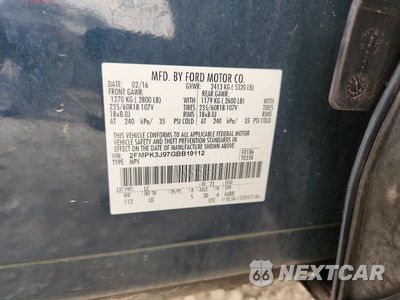 Zdjęcie 14 z 14 samochodu: 2016 FORD EDGE SEL VIN:2FMPK3J97GBB19112 - miniatura