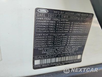 Zdjęcie 13 z 13 samochodu: 2017 LAND ROVER RANGE ROVER HSE VIN:SALGS2FV4HA374701 - miniatura