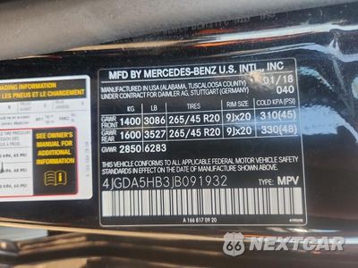Zdjęcie 13 z 13 samochodu: 2018 MERCEDES-BENZ GLE 350 4MATIC VIN:4JGDA5HB3JB091932 - miniatura