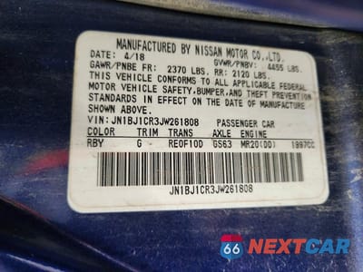 Zdjęcie 13 z 13 samochodu: 2018 NISSAN ROGUE SPORT S VIN:JN1BJ1CR3JW261808 - miniatura