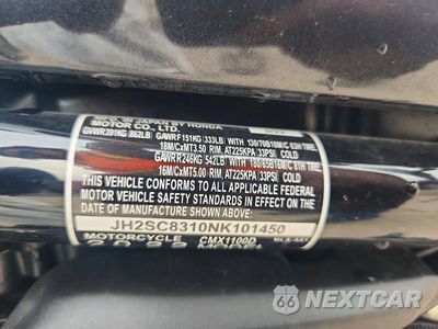 Zdjęcie 8 z 8 samochodu: 2022 HONDA CMX1100 D VIN:JH2SC8310NK101450 - miniatura