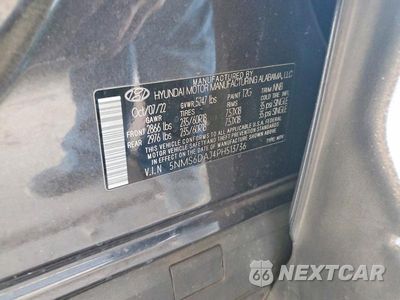 Zdjęcie 13 z 13 samochodu: 2023 HYUNDAI SANTA FE XRT VIN:5NMS6DAJ4PH513736 - miniatura