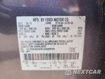 Zdjęcie 13 z 13 samochodu: 2014 FORD EXPLORER XLT VIN:1FM5K8D83EGA05539 - miniatura