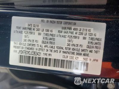 Zdjęcie 13 z 13 samochodu: 2018 MAZDA CX-5 TOURING VIN:JM3KFBCM0J0353431 - miniatura