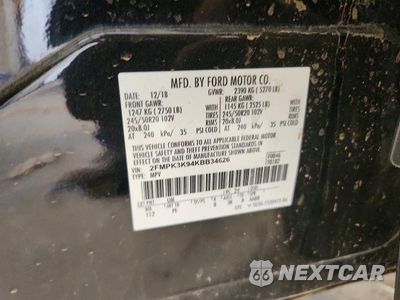 Zdjęcie 14 z 14 samochodu: 2019 FORD EDGE TITANIUM VIN:2FMPK3K94KBB34626 - miniatura