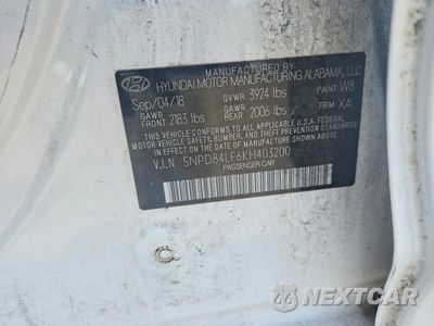 Zdjęcie 12 z 12 samochodu: 2019 HYUNDAI ELANTRA SE VIN:5NPD84LF6KH403200 - miniatura