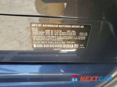 Zdjęcie 13 z 13 samochodu: 2019 BMW X7 XDRIVE40I VIN:5UXCW2C59KLB43790 - miniatura