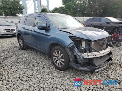 Czwarte zdjęcie samochodu z boku: 2020 HONDA PILOT EX VIN:5FNYF6H32LB066400 - miniatura