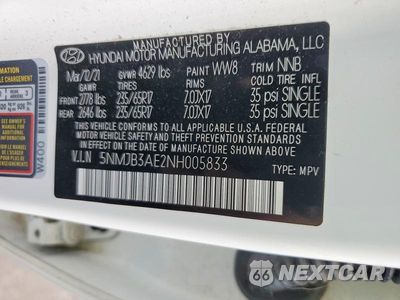 Zdjęcie 13 z 13 samochodu: 2022 HYUNDAI TUCSON SEL VIN:5NMJB3AE2NH005833 - miniatura