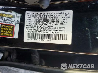 Zdjęcie 13 z 13 samochodu: 2012 HONDA CR-V EX VIN:2HKRM3H52CH502027 - miniatura