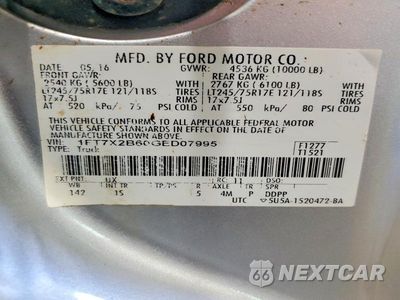 Zdjęcie 12 z 12 samochodu: 2016 FORD F250 SUPER DUTY VIN:1FT7X2B60GED07995 - miniatura