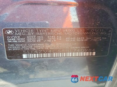 Zdjęcie 13 z 13 samochodu: 2011 BMW X5 XDRIVE35I VIN:5UXZV4C58BL740984 - miniatura