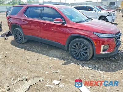 Czwarte zdjęcie samochodu z boku: 2022 CHEVROLET TRAVERSE RS VIN:1GNERJKW9NJ125865 - miniatura