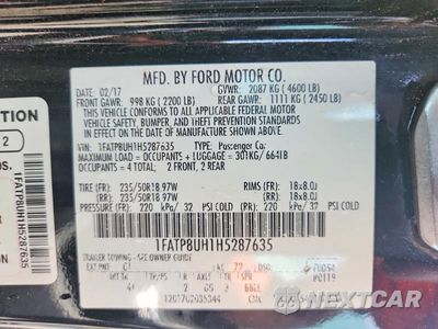 Zdjęcie 13 z 13 samochodu: 2017 FORD MUSTANG VIN:1FATP8UH1H5287635 - miniatura