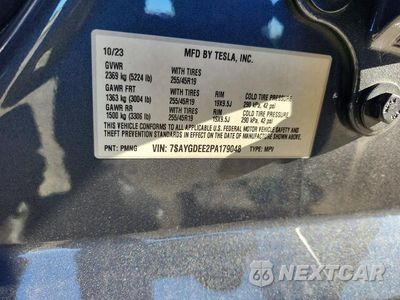 Zdjęcie 13 z 13 samochodu: 2023 TESLA MODEL Y VIN:7SAYGDEE2PA179048 - miniatura