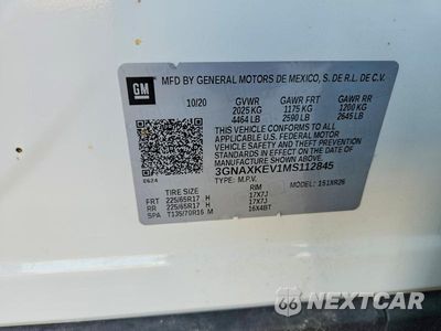 Zdjęcie 14 z 14 samochodu: 2021 CHEVROLET EQUINOX LT VIN:3GNAXKEV1MS112845 - miniatura