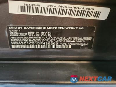 Zdjęcie 12 z 12 samochodu: 2013 BMW 328 I SULEV VIN:WBA3C1C51DF439399 - miniatura
