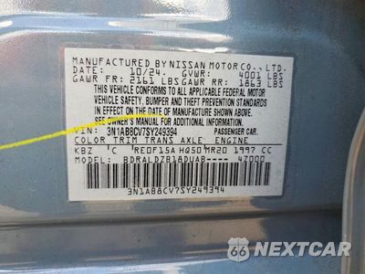 Zdjęcie 12 z 12 samochodu: 2025 NISSAN SENTRA SV VIN:3N1AB8CV7SY249394 - miniatura