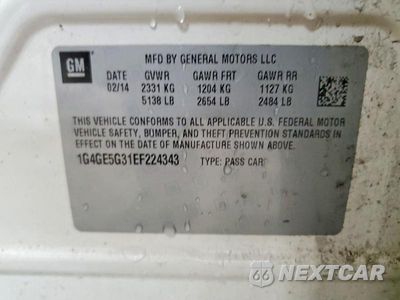 Zdjęcie 12 z 12 samochodu: 2014 BUICK LACROSSE PREMIUM VIN:1G4GE5G31EF224343 - miniatura