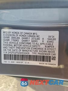 Zdjęcie 12 z 12 samochodu: 2025 HONDA CIVIC SPORT VIN:2HGFE2F52SH532439 - miniatura