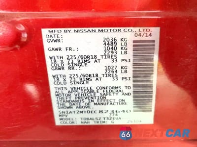 Zdjęcie 13 z 13 samochodu: 2014 NISSAN ROGUE S VIN:5N1AT2MT0EC823640 - miniatura