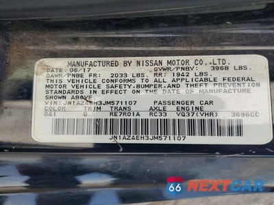 Zdjęcie 13 z 13 samochodu: 2018 NISSAN 370Z BASE VIN:JN1AZ4EH3JM571107 - miniatura