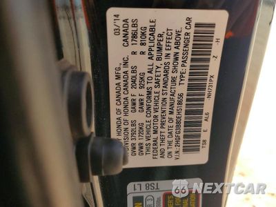 Zdjęcie 12 z 12 samochodu: 2014 HONDA CIVIC EX VIN:2HGFG3B80EH518656 - miniatura