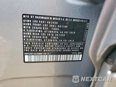 Zdjęcie 13 z 13 samochodu: 2021 VOLKSWAGEN TIGUAN SE VIN:3VV2B7AX0MM108131 - miniatura