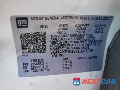 Zdjęcie 13 z 13 samochodu: 2026 CHEVROLET EQUINOX LT VIN:3GNAXPEG8TL143128 - miniatura