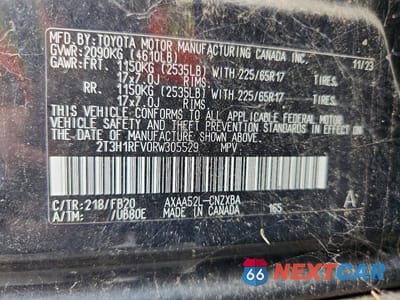 Zdjęcie 13 z 13 samochodu: 2024 TOYOTA RAV4 LE VIN:2T3H1RFV0RW305529 - miniatura