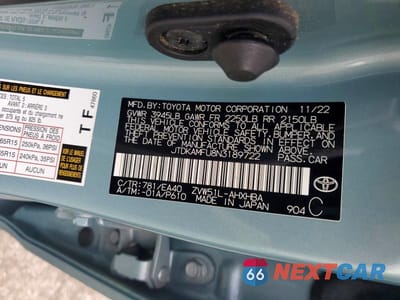 Zdjęcie 12 z 12 samochodu: 2022 TOYOTA PRIUS XLE VIN:JTDKAMFU8N3189722 - miniatura