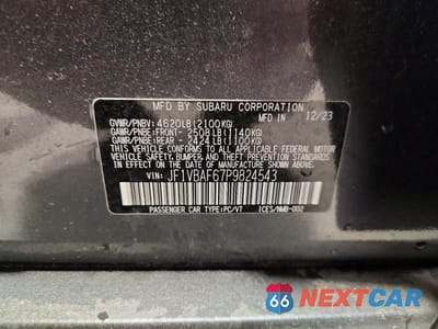 Zdjęcie 12 z 12 samochodu: 2023 SUBARU WRX PREMIUM VIN:JF1VBAF67P9824543 - miniatura