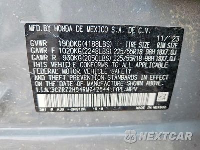 Zdjęcie 12 z 12 samochodu: 2024 HONDA HR-V SPORT VIN:3CZRZ2H54RM742544 - miniatura