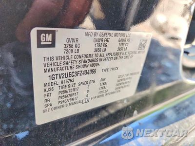 Zdjęcie 12 z 12 samochodu: 2015 GMC SIERRA K1500 SLE VIN:1GTV2UEC3FZ434069 - miniatura