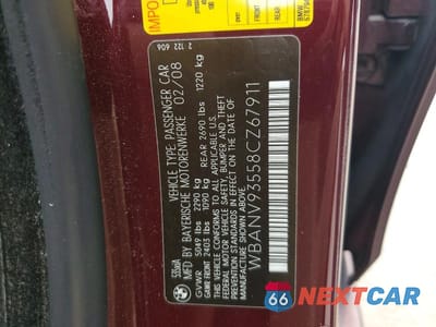 Zdjęcie 12 z 12 samochodu: 2008 BMW 535 XI VIN:WBANV93558CZ67911 - miniatura
