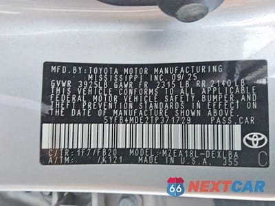 Zdjęcie 12 z 12 samochodu: 2026 TOYOTA COROLLA LE VIN:5YFB4MDE2TP371729 - miniatura
