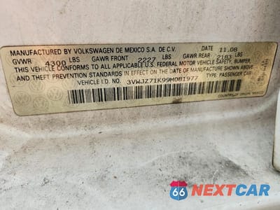 Zdjęcie 12 z 12 samochodu: 2009 VOLKSWAGEN JETTA S VIN:3VWJZ71K99M081977 - miniatura
