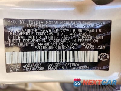 Zdjęcie 12 z 12 samochodu: 2018 LEXUS ES 350 VIN:58ABK1GG8JU108148 - miniatura