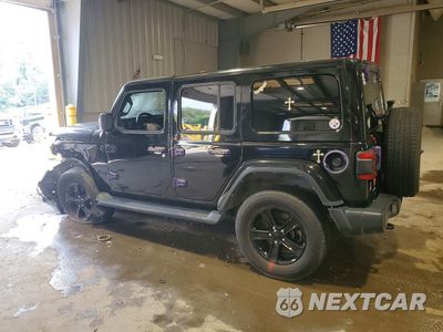 Drugie zdjęcie samochodu z przodu: 2021 JEEP WRANGLER UNLIMITED SAHARA VIN:1C4HJXEN0MW671362 - miniatura
