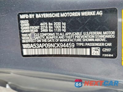 Zdjęcie 13 z 13 samochodu: 2022 BMW 430I VIN:WBA53AP09NCK94459 - miniatura