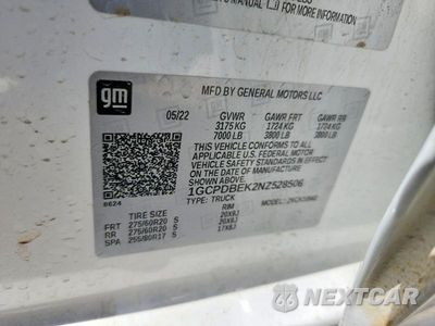 Zdjęcie 12 z 12 samochodu: 2022 CHEVROLET SILVERADO K1500 CUSTOM VIN:1GCPDBEK2NZ528506 - miniatura